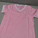 Poroka Girls Short Sleeve Shirt V-Neck Tee with Ribbed Trim Plain T-Shirts Soft Fashion Summer Tops for Girls, 9-10 Years