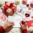 5 x 24 Pack Valentines Day Cards Cute & Funny Valentine Cards with Envelopes and Stickers, 6 Designs for Kids, Friends & Family, Sweet Love Notes for Him & Her