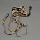 PUPTECK Adjustable Dog Harness Collar and Leash Set Step in No Pull Pet Harness for Small Medium Dogs Puppy and Cats Outdoor Walking Running, Soft Mesh Padded Reflective Vest Harnesses, Beige XXS (XXS (CHEST 11.5"-13"))