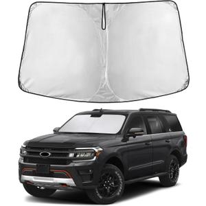 EcoNour Windshield Sunshade Compatible for Ford Expedititon 2018-2023 2024 2025, Sun Visor for Front Windshield & Window Sun Shade Cover, UV Heat Blocker & Protector, Car Accessories