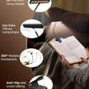Glocusent 26 LED Book Light, 1200 mAh 90 Hrs Lasting Rechargeable Reading Light, 5 Amber Colors & Stepless Dimming Book Reading Light - Portable Clip on Light for Book Lovers Kids