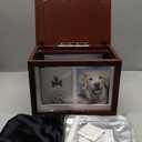 Pet Urns for Dogs Ashes Keepsake - Memorial Dog Urns for Ashes Personalized, Cat Urns for Ashes, pet urns for Dogs Ashes Small - Includes Pet Paw Print Kit, Picture Frame and Photo Book (Brown)