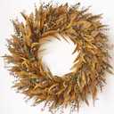 32" Artificial Fall Eucalyptus Wreath with Seeds for Front Door(Orange)
