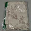 jinchan Floral Kitchen Curtains 24 Inch Linen Tier Curtains Farmhouse Cafe Half Window Drapes Over Sink Light Filtering for Living Room Laundry RV Rod Pocket 2 Panels Taupe on Beige