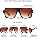 Retro Aviator Sunglasses for Men Women, Trendy Rectangle Womens Mens Shades Square Sun Glasses