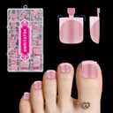 2 x Toe Nail Press Ons Toenails,Thick Toe Nail Tips,180Pcs French Toe Press On Nails,15 Sizes Toe Nails Press On Toenails For Women, Fake Toenails,Gel Toe Nails Valentines Day Gifts for Her