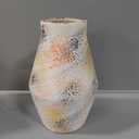 Rustic Farmhouse Ceramic Vase, 10 Inch