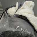 IR Imperial Rooms Sherpa Blankets Queen Size - Thick and Warm Blankets for Winter, Reversible Soft and Fuzzy Fluffy Queen Size Blanket for Bed, Grey, 90x90 Inches