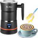 FB2 Pro Milk/Oat Milk Frother Hot Cold, Larger Capacity, Performance foam for Latte & Cappuccino, Makes 8 Drinks, 4-in-1 Milk Foamer, Intelligent Temp & Speed Control Electric Milk Steamer, Black