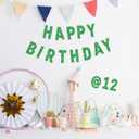 24 Sheets Large Letter Stickers 4 Inch Big Font 282 Pcs Glitter Alphabet Number Stickers Self Adhesive Stick on Letters for Poster Board Bulletin Board Mailbox Crafts Classroom Home Decor(Green)