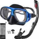 Nearsighted Snorkel Gear, Nearsighted Dry Snorkel Mask Set for Adult Youth, Nearsighted Anti Fog Diving Mask with Detachable Camera Mount & Adjustable Strap for Scuba Diving, Snorkeling, Freediving -2