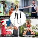 Baderke 3 Pcs Christmas Football Grilling Gifts Set for Men Dad Grill BBQ Accessories Large Heavy Duty Stainless Steel Grill Utensil Spatula Tong with Bag for Football Lover Birthday Gift