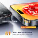 DMJN Unbreak Top 9H+ Glass for iPhone 17 Pro Screen Protector(13FT Military Grade Shatterproof, Longest Durable) Screen Protector 17 Pro Tempered Glass, Full Coverage,Easy Installation, 2 Pack (Clear)