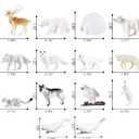 SIENON 26Pack Polar Animal Figures, Mini Plastic Arctic Antarctic Sea Creatures Penguin Polar Bear Walrus Snowy Owl Wolf for Kids Educational Christmas Birthday Cake Topper Gift Easter Egg Decor