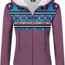 Womens Fleece Zip Up Hoodies Winter Sherpa Lined Jacket Hooded Zipper Sweatshirt Casual Thick Warm Outerwear Coat, 2XL