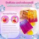 Ice Cream Squeeze Squishy, Slow Rising Sensory Fidget Toy, Soft & Stretchy Ice Cream Cone Squishy Pack for Stress Relief, Summer Sensory Toys Easter Basket Stuffers Party Favors for Kids Adults(2pcs)
