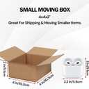 Rempry 100 Pack 4x4x2 Shipping Boxes Brown, Small Corrugated Cardboard Box for Mailing, Packaging Small Business, Kraft Mailer Gift Boxes