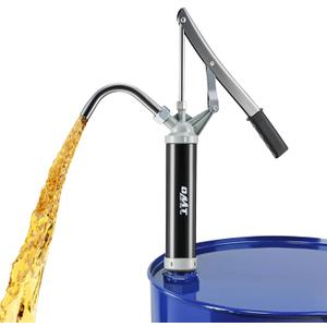 Orion Motor Tech 55 Gallon Drum Pump, Lever Action Barrel Pump for 15 to 55gal Drums, Heavy Duty Barrel Hand Pump with Telescoping Suction Tube Transferring Heating Oil, Motor Oil, Transmission Fluid