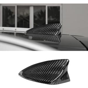 Compatible with Antenna Cover Shark Fin Trim Hood Carbon Fiber Automotive Roof Aerials for Camaro 2016-2022 Cadillac XT4 2018-2022 XT5 2016-2019 (Black)
