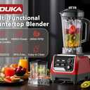 H-Duka Blender for Smoothies with 1800 Watt Motor Powerful Countertop Blenders for Kitchen 70OZ Large Capacity Smoothie Blender and Grinder Combo for Ice Crush Frozen Drinks Puree