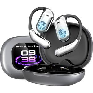 AI Translation Earbuds Real Time, 144 Languages 4 Translation Modes AI Translating Earbud, 3-in-1 Translator Headphones with Bluetooth 5.4 LED Display IPX5 Sweatproof for Travel Business Learning (Black)