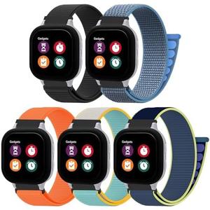 4 Pack Sport Nylon Loop Band for Gizmo Watch Band for Kids Compatible with Gizmo Watch 3 2 1/ Gabb Watch3 2 1/ SyncUP/Cosmo JrTrack, Soft Adjustable Breathable Braided Strap for Boys and Girls
