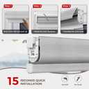 Allesin zen No Drill No Tools Cordless Zebra Blinds, Renter Friendly, Dual Layer Shades for Indoor Windows, Easy to Install Thermal Insulated Privacy Blinds, White, 29" W x 48" H