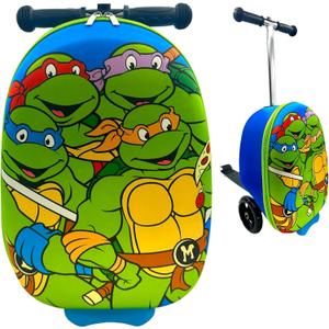 Fast Forward Kids Licensed 18" Ride-On Suitcase Scooter - Lightweight Carry-On Foldable Scooter Luggage