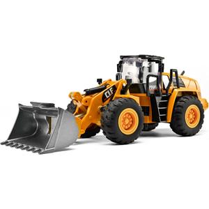 Bulldozer Toys for Boys,Bulldozer Toy with Movable Front Loading Arm and Liftable Bucket,Toy Bulldozers Construction Vehicles with Simulated Lights,Construction Trucks for Toddlers 3-5