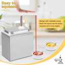 2L Sauce Dispenser Pump Stainless Steel Condiment Pump Station Condiment Pump Dispenser with 2.1 Quart Jar