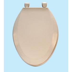 Centoco 1600BN Closed Front with Cover Top Mount Plastic Hinge, Elongated, Bone