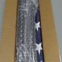 House Flag Pole With American Flag - Flagpoles Residential Kit with 5ft Tangle Free Metal Flag Pole,3x5 Embroidered US Flag,Holder Bracket,Heavy Duty Flag Poles for Outside House,Porch,Outdoor-Black