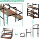 Coffee Syrup Organizer, 3-Tier Syrup Rack 12 Bottles Capacity, Coffee Syrup Rack Free-Installation(Magnetic Connection), Spice Rack for Countertop, Bar, Kitchen