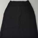 Hybrid & Company Women's Premium Nylon Ponte Stretch High Waist Pencil Suit Skirt Below Knee (Medium, 1073t-black)