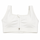 Minimalist white sports bra flat lay, Medium