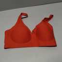 Vertvie Jelly Wireless Bras for Women Push Up Plunge Seamless T-Shirt Bras No Underwire Supportive Full Coverage Bralettes (Small, Red)