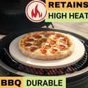 16 inch Baking Stone For Oven - Round Pizza Stone with Handles and Dough Tool - Baking Stone for Bread - Pizza Stones for Oven and Grill - Cooking Gifts for Food Lovers