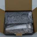 Mixology Bartender Kit with Stand - 15 Piece Bar Tool Set, Silver Bar Set Cocktail Shaker Set for Drink Mixing - Includes Martini Shaker, Jigger, Strainer, Bar Mixer Spoon, Tongs, Opener | Gift Idea