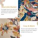 Bailix Boho Throw Blanket for Couch Sofa Bed, 100% Cotton Woven Quilt with Tassel 60”x80”, Super Soft Muslin Blanket with Floral Printed, Decorative Reversible Bed Blanket/Cover for All Seasons