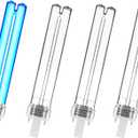 Coospider-repta 4 Pack 9 WATT UVC PL-S9/TUV G23 Base Replacement UV Light Bulb for Outdoor Pond Clarifier Compatible with JUP-01 UVE9 CF400 CF500 UVCP-9 UV Light for Aquarium