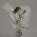 Patio Sliding Door Handle Set with Mortise Lock, Key Cylinder and Keeper, Replacement Handle Lock Set Fits Door Thickness from 1-1/2" to 2-1/4", 3-15/16" Screw Hole Spacing, Keyed, White