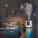 Nexva 8L Humidifiers for Bedroom, 30dB Quiet, 500ft Coverage, 60H Runtime, Top Fill, 3-in-1 Humidifier Large Room & Essential Oil Diffuser & Ambient Light, Sleep Mode, 16H Timer, Auto Shutoff Protection
