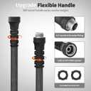 Garden Hose 10ft x 5/8",Flexible Water Hose,Lightweight Braided Hose with Swivel Handle,Leak-Free Connections, Male to Female Fittings, Kink Resistant Durable Hybrid Hose,Grey