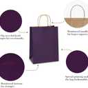 BagDream Gift Bags 8x4.25x10.5 Inches 100Pcs Purple Kraft Paper Bags with Handles Bulk, for Shopping, Retail, Merchandise, Party Favor, Craft, 100% Recyclable Paper Gift Sacks