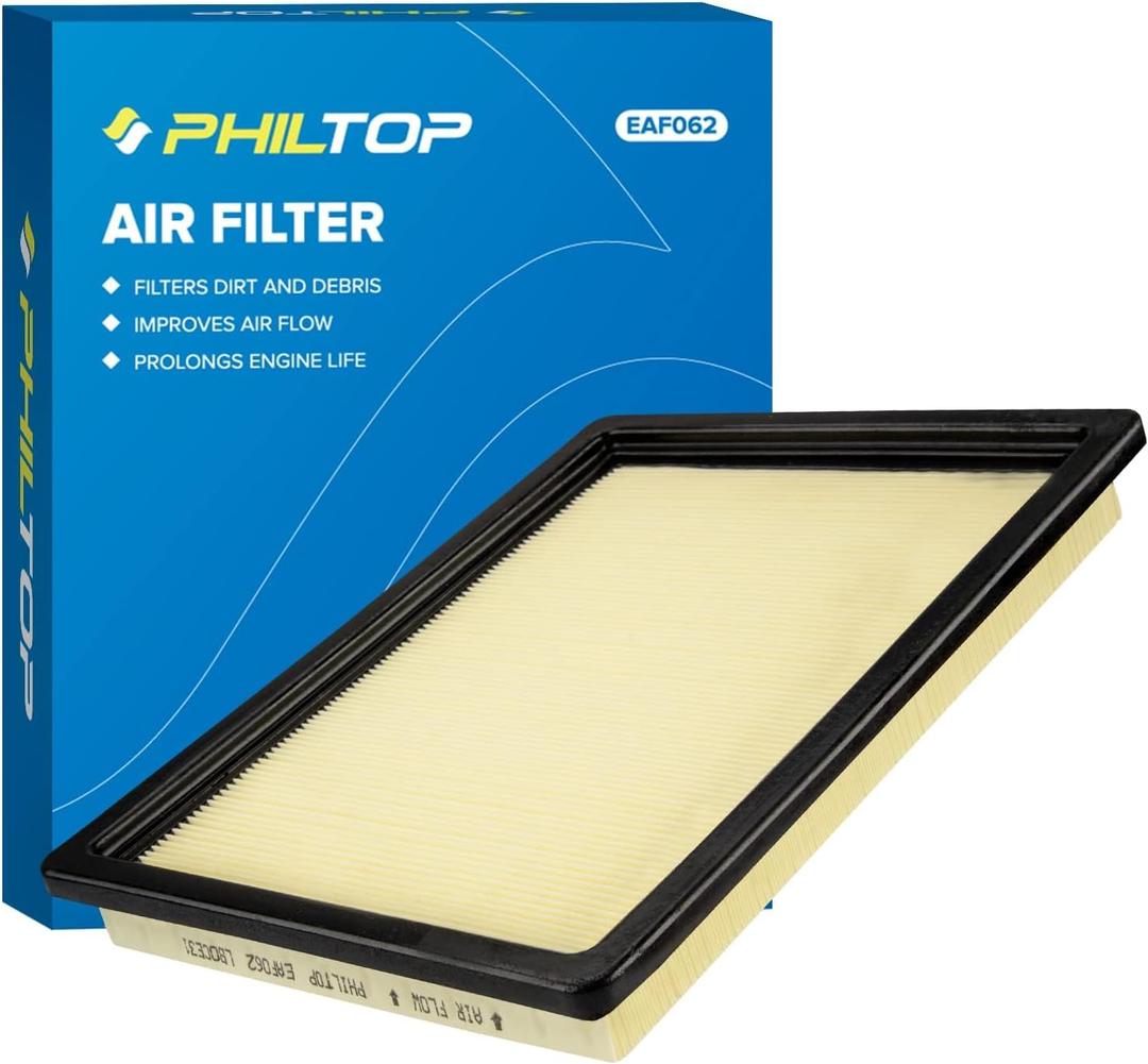 PHILTOP Engine Air Filter, Compatible with CA9687 Ford F-150 2004-2008, F-250 F-350 Super Duty 2005-2007, Expedition 2005-2006, Lincoln Mark LT 2006-2008, Navigator 2005-2006