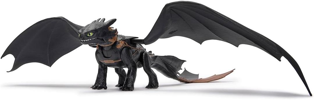 Dreamworks Dragons, How to Train Your Dragon, Ultimate Plasma Blast Toothless, 25 Wings with Lights & Sounds Action Figure, Kids Toys for Boys Ages 4 and up (Multicolor)