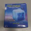 Baseball Ball Alarm Clock for Kids Boy Girl 7 LED Color Changing Wake Up Clock Home Decor Bedroom Digital with Temperature Display