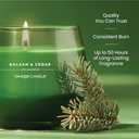 Yankee Candle Studio Scented Candle with up to 50 Hour Burn Time, Premium Plant Wax Blend for Consistent Burn, 10 oz Jar Candle with Room Filling Fragrance, Balsam & Cedar