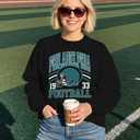 MNLYBABY Football Sweatshirt Women Game Day Sweatshirts Football Team Fans Pullover Long Sleeve Crew Neck Tops (Black, M)