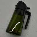 TrendPlain - Original 16oz/470ml Olive Oil Dispenser Bottle for Kitchen Gadgets and Air Fryer Accessories - Olive Oil Sprayer for Cooking w/Stickers (Light Blockage) - Black